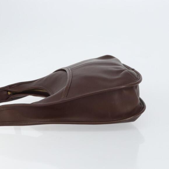 Coach Shoulder Bag Leather Dark Brown Auth 149672 - Picture 4 of 16